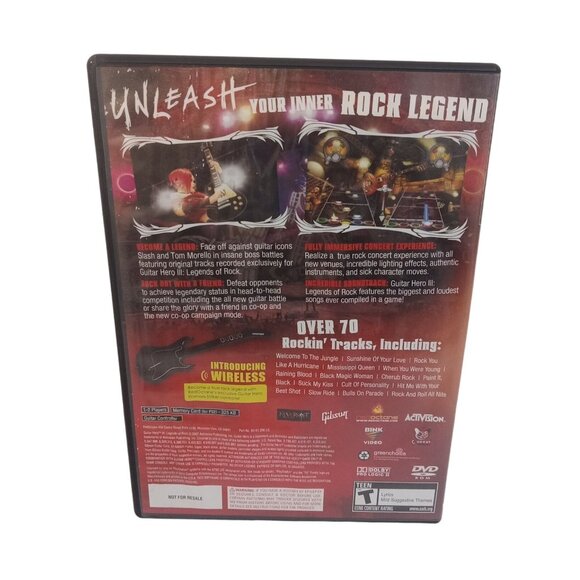 Sony PS2 Playstation Guitar Hero 3 Legends Of Rock Tested Complete 2007 Slip - Picture 4 of 6